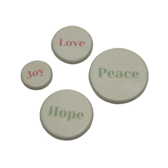 Inspirational Pocket Stones Handmade Polymer Clay Multicolor Pink Green Pastel - Picture 2 of 8